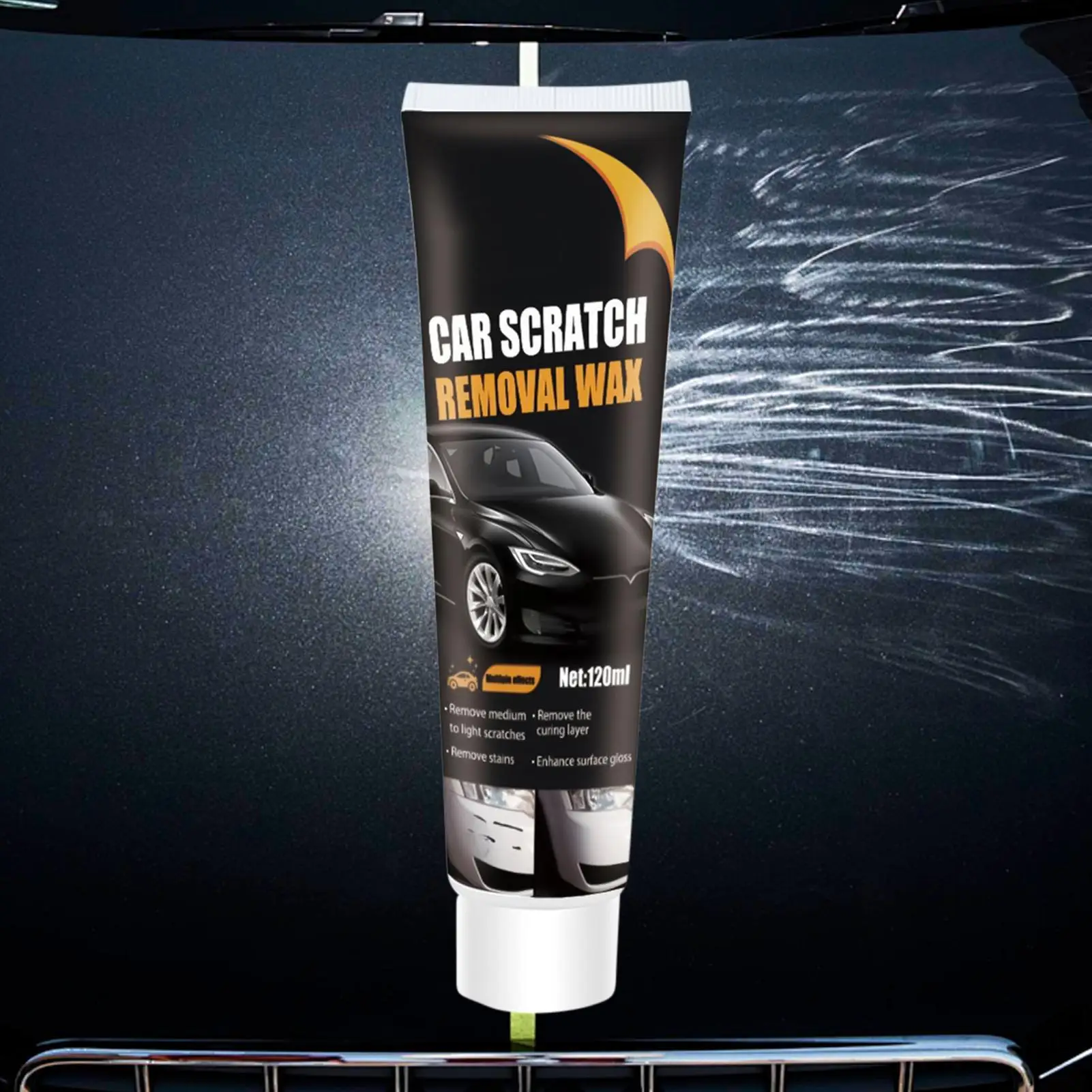 120 ml Auto-Kratzer- und Wirbelentferner, professionelles Polierwachs zur Autolackwiederherstellung, funktioniert auf Auto, Motorrad, LKW und Wohnmobil