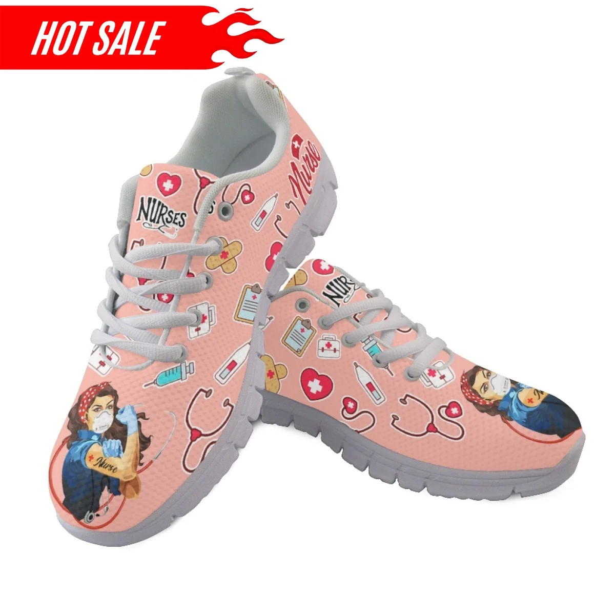 Fashion Women's Nurse Shoes Comfortable Casual Sneakers Medical Assitant Ladies Breathable Tenis Masculino Sports