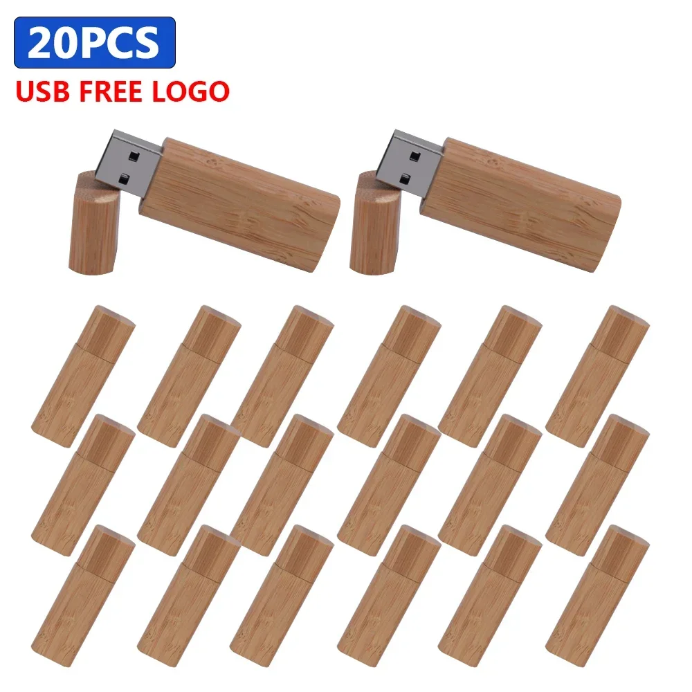 20pcs/lot USB Flash Drive 128gb Pen Drives wooden 16GB 32GB 64GB High Speed Usb Stick 2. 0 Flash Drive Pendrive Free Custom LOGO