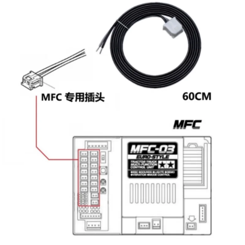 JUWUBA 1:14th Scale MFC Dedicated Line Wire for Tamiya RC Truck For SCANIA 770S R620 VOLVO BENZ Arocs MAN TGX Car Accessories
