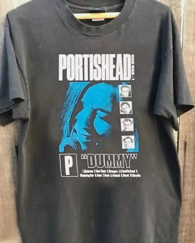 Portishead 90s Retro Charcoal Grey Short-Sleeve T-Shirt Unisex Pure Cotton All Seasons Streetwear Shirt  graphic t shirts