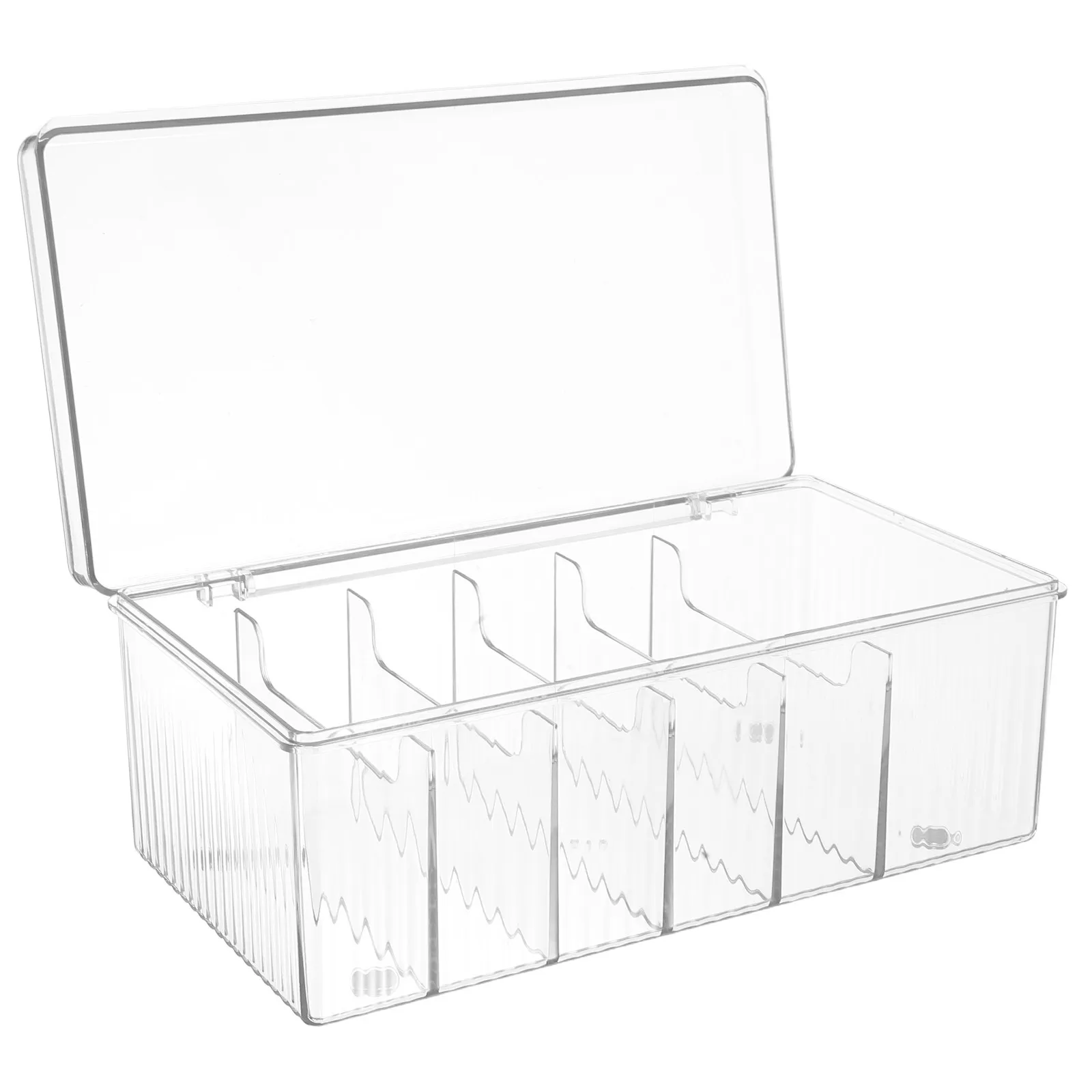 

Прозрачная коробка-органайзер для карт с откидной крышкой, многофункциональный держатель для визиток, компактный настольный органайзер для поздравительных открыток