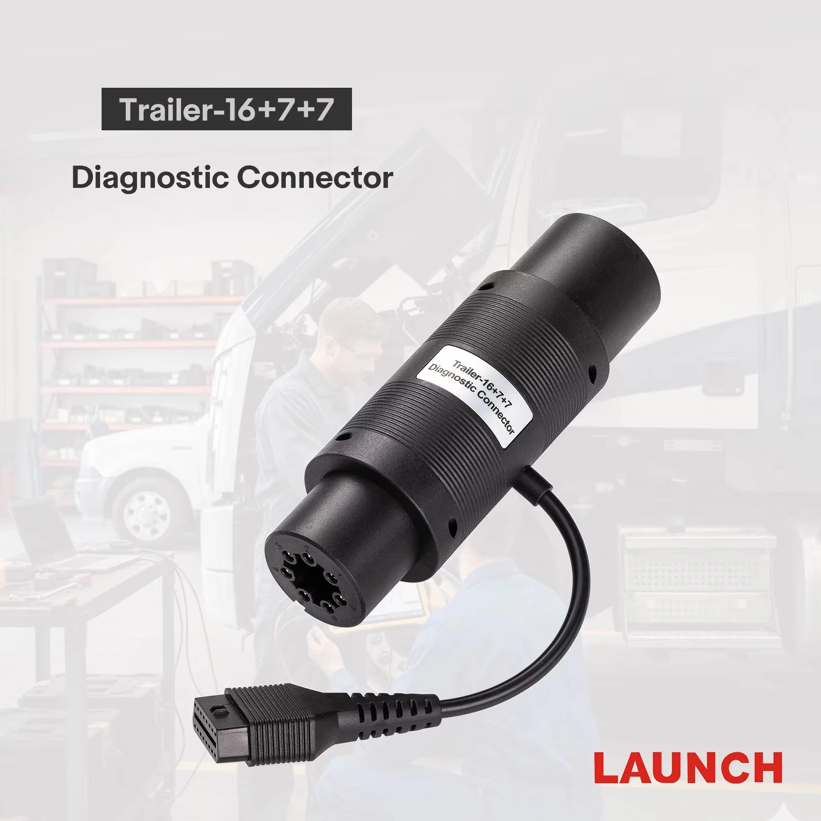 LAUNCH DBScar Trailer-16+7+7 Diagnostic Connector + X431 24V CAN Adapter Extension Module TEBS-E Diagnose Car Accessories 3