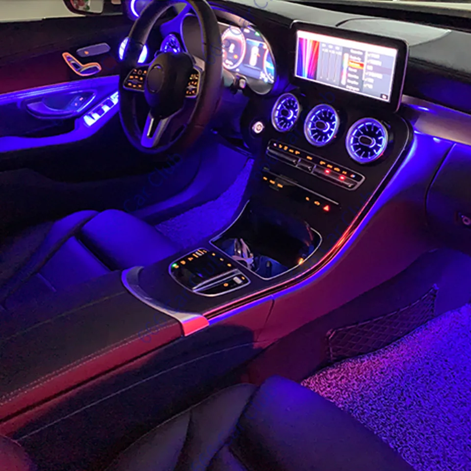 w205 cクラス アンビエントライト セット 3色 3/12/64 色車の LED アンビエントライトメルセデス · ベンツ C GLC