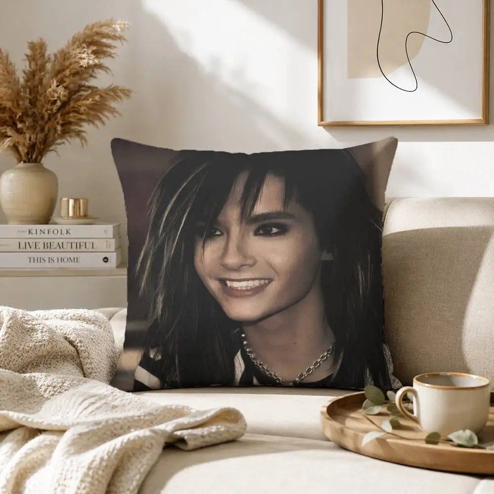 Bill Tom Kaulitz T-Tokio Hotel Pillow Case for Sofa Living Room Home office Decor Protective Cover