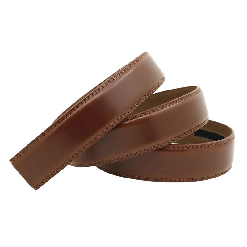 Men\'s Automatic Buckle Belts No Buckle Belt Brand Belt Men High Quality Male Genuine Strap Jeans Belt 3.5cm Mens Belts Luxury