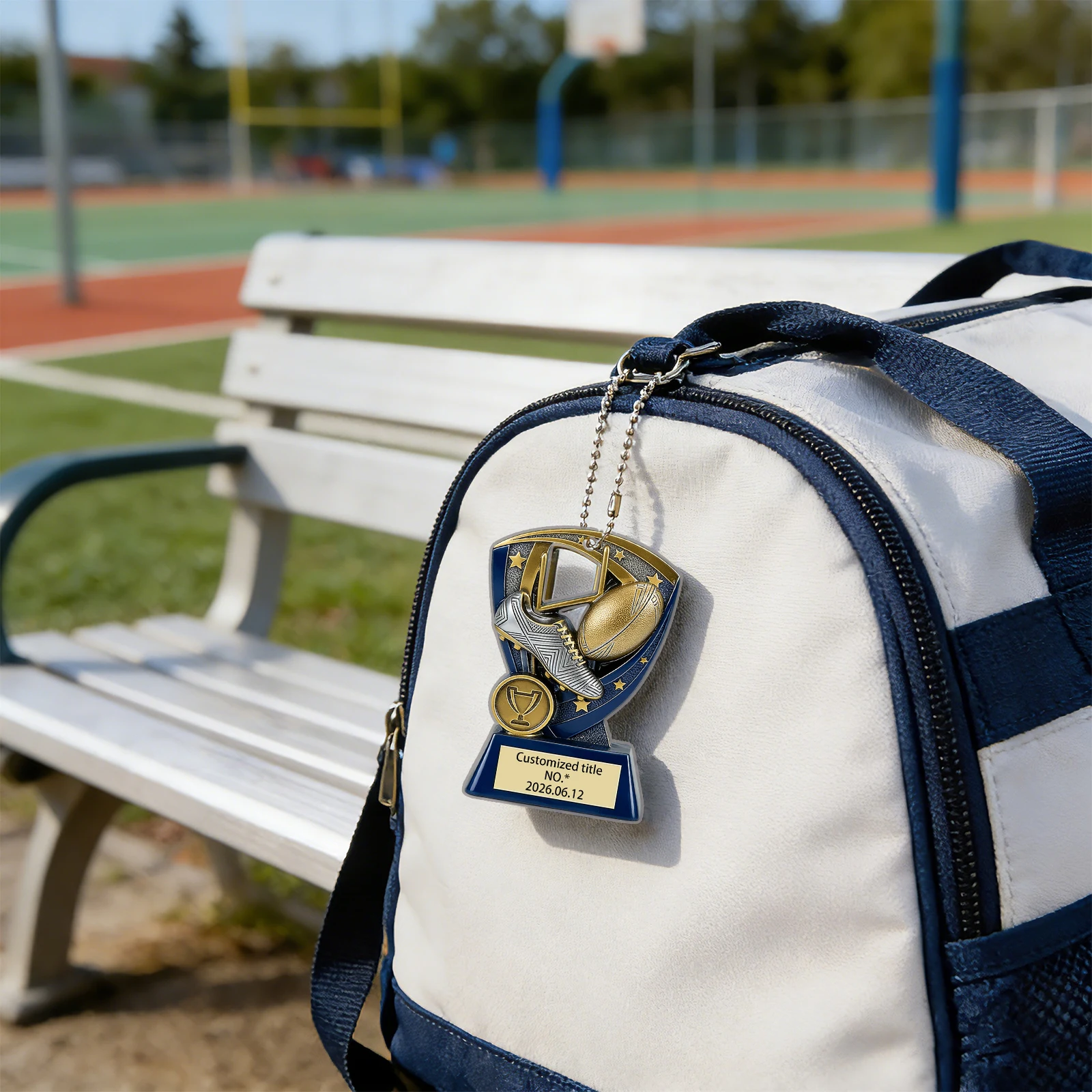 

Trophy Shaped Acrylic Bag Accessory Personalized Purse Making Rearview Mirror Hanging Accessories Diy Keychain Ornament Gifts