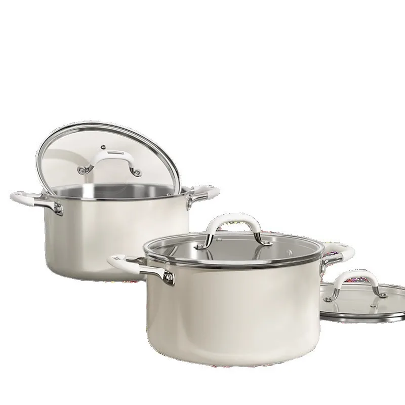 

Binaural soup pot Household gas induction cooker Universal cooking pot Stew pot