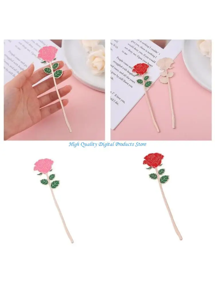 

U2JE Metal Rose Bookmarks for Book Lover Reader Teacher Student