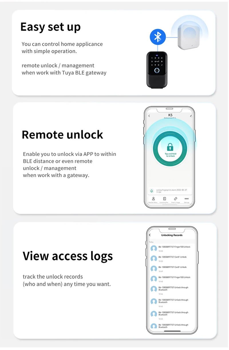 Waterproof Key Safe Box Fingerprint Storage Secret Key Safety Box Support Tuya App TTlock Bluetooth to WiFi Hub Unlock Padlock