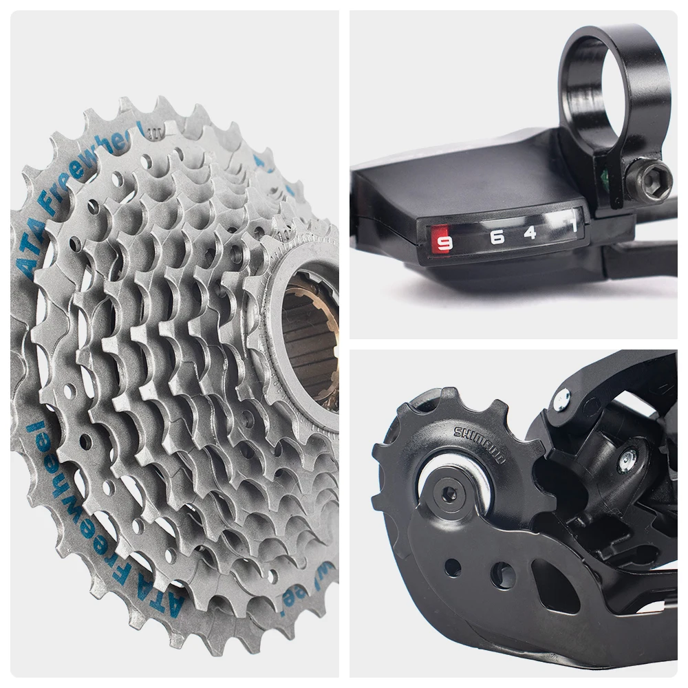 

Электрический велосипед 9s, груповой комплект, рычаг переключения скорости, задние переключатели 14-32T, цепная кассета, детали переключения передач для электровелосипеда