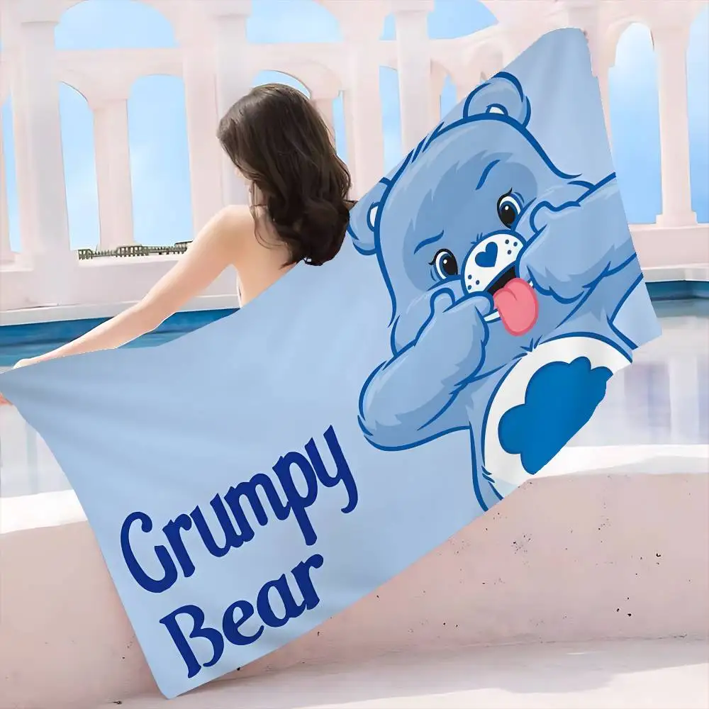 C-Care B-Bears Beach Towel Colorful Bath Towels for Girl Microfiber Quick Dry Custom Sand Free Beach Yoga Spa Gym Pool