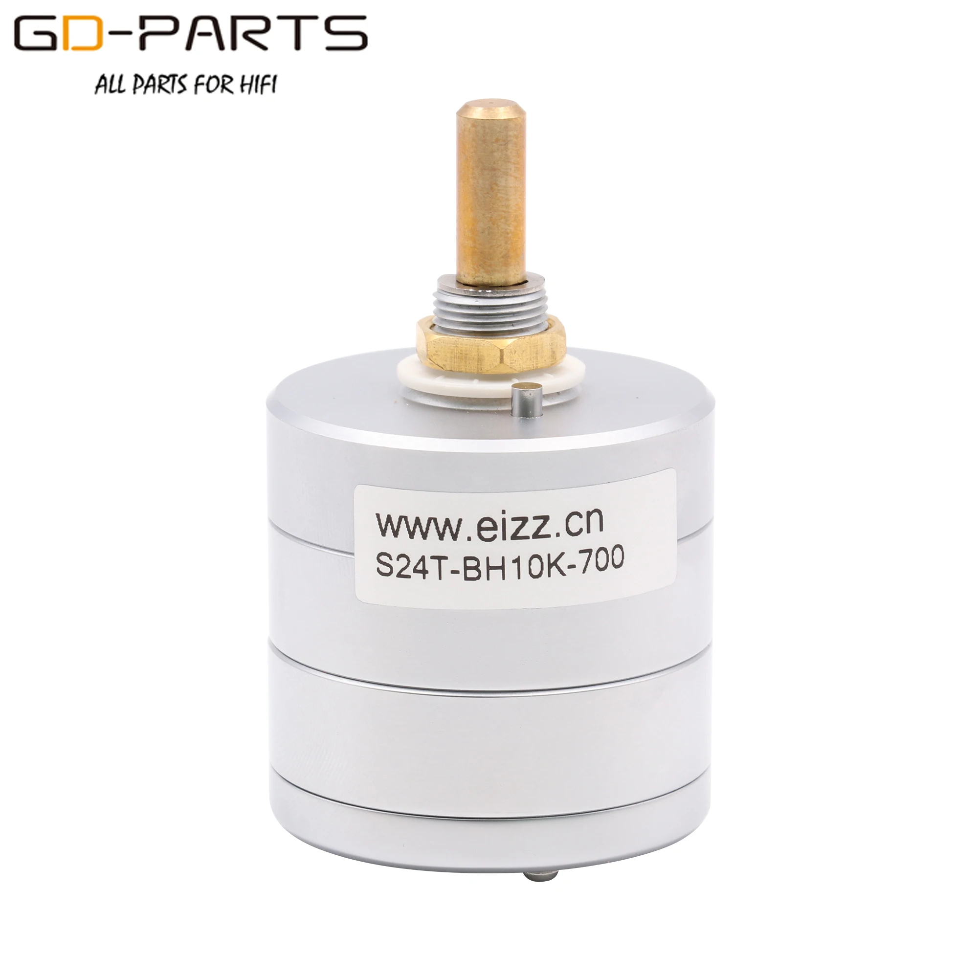 EIZZ Stereo 10K 25K 50K 100K 250K 24 Steps Volume Potentiometer LOG Stepped Attenuator Gold Plated Copper Pins Hifi Audio DIY