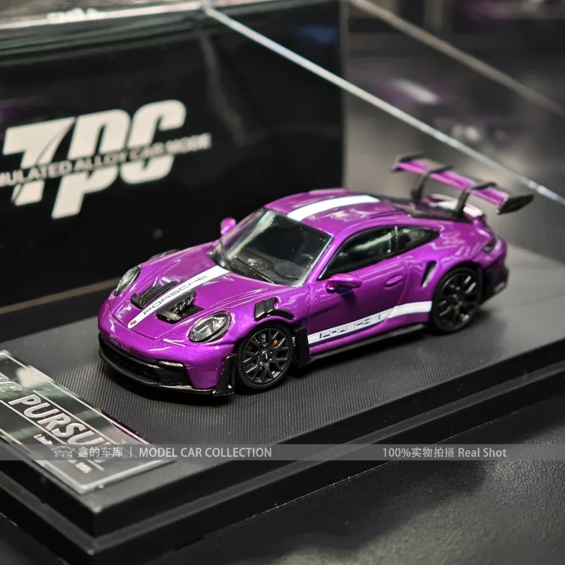 In stock:1:64 911 992 GT3 RS alloy die-cast miniature simulation car model, creative decorative item, festival gift