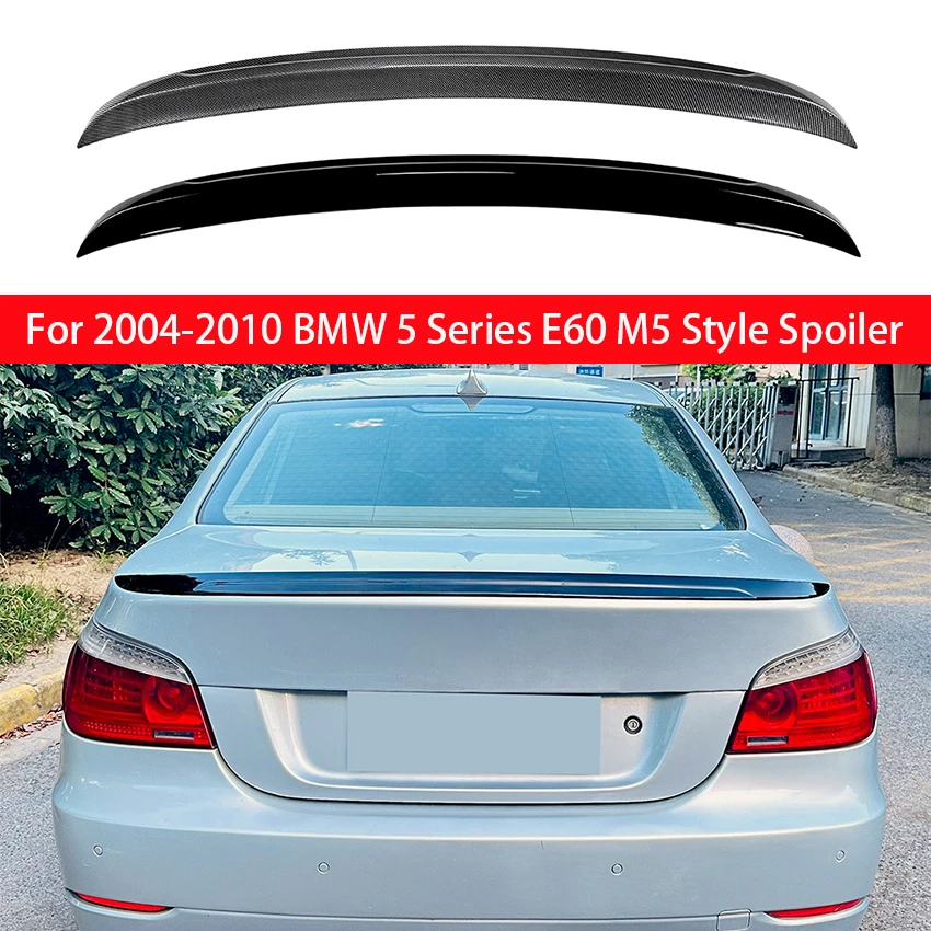 

For 2004-2010 BMW 5 Series E60 M5 520i 525i 523i M5 Style Rear Trunk Boot Lid Lip Spoiler Wings Car Exterior Tuning Accessories