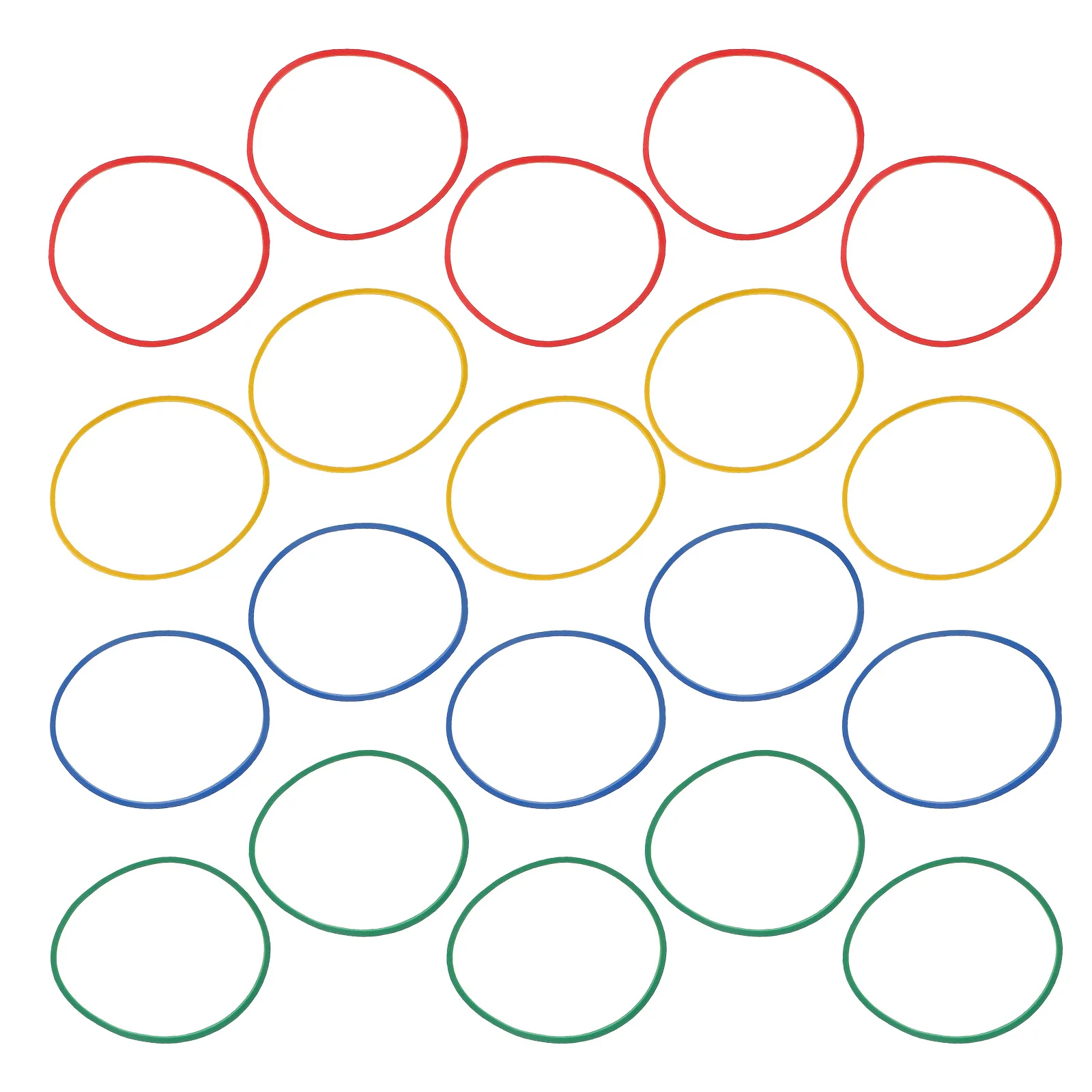 مجموعة واحدة من الأربطة المطاطية السميكة ذات المرونة العالية للمنزل والمكتب والمطبخ وحلقات مرنة ملونة للحرف النقدية