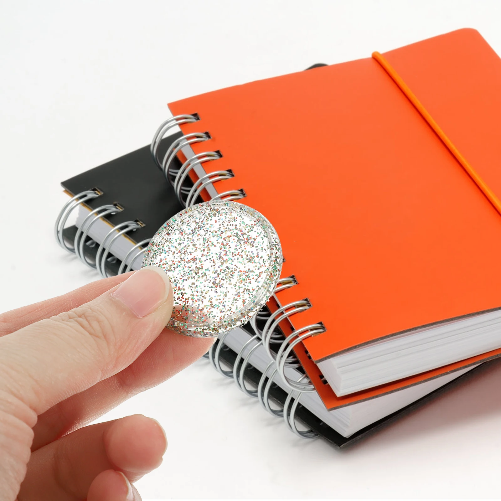 

30pcs Colored Pink Plastic Binding Discs Heart Hole Design Notebook Accessories Planner Supplies Loose Leaf Binder