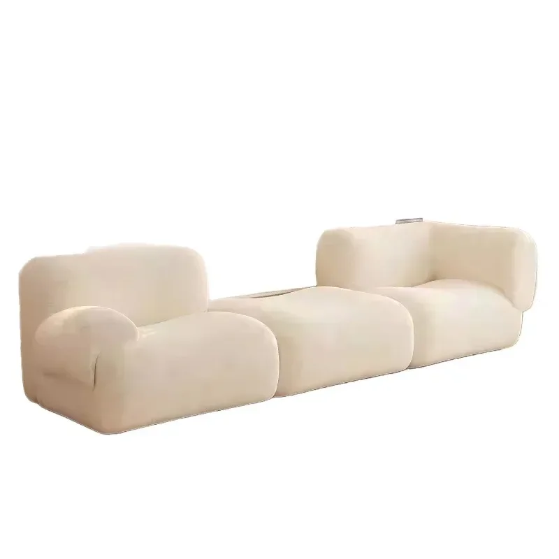 Fabric sofa Italian minimalist, living room movable module combination