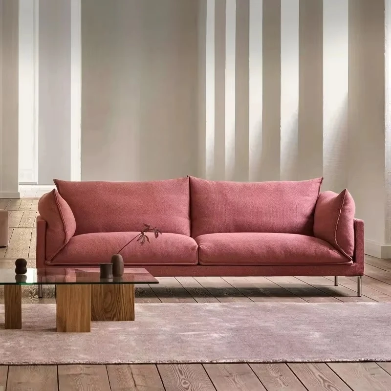 Simple style sofa, various sizes of living room straight upholstered sofa