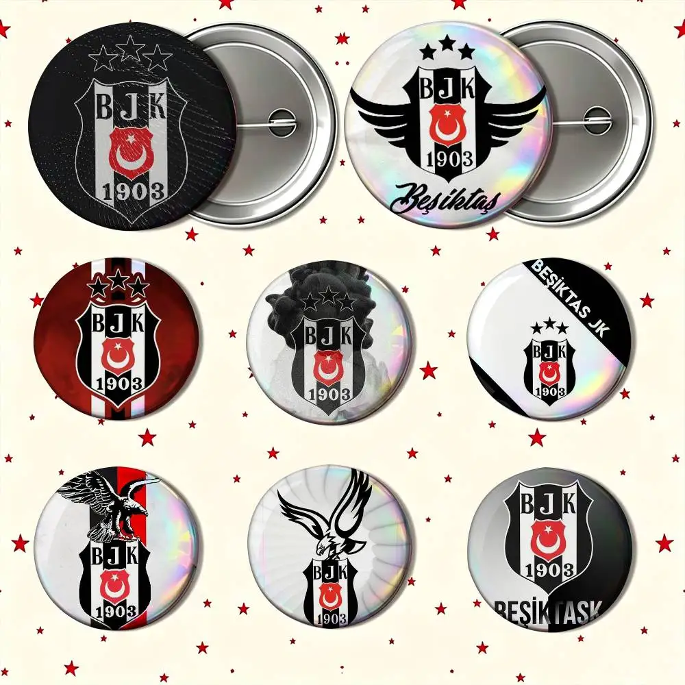 B-Besiktas B-BJK Logo Custom Enamel Pin Badges 25mm 32mm 44mm 58mm Backpack Hat Decor Toys Gifts