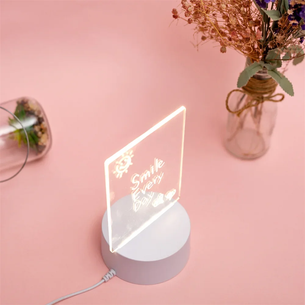 DIY kreative Message Board Lampe führte Note Board Nachtlicht USB Message Board mit Stift Urlaub Licht Nacht lampe Kind Liebhaber Geschenke