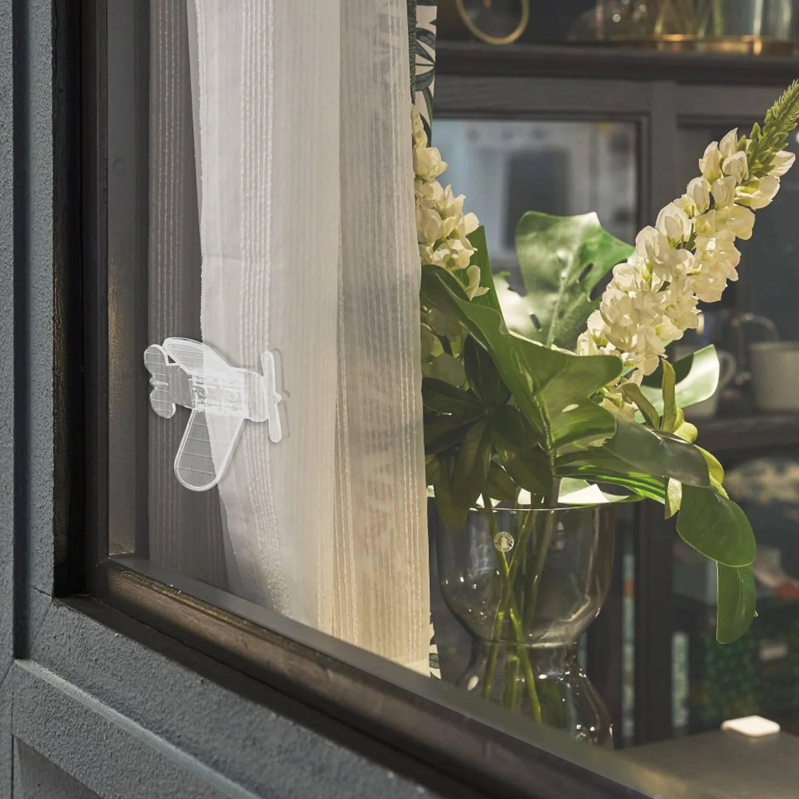

6pcs Proof Window Restrictor Cute Airplane Design No Drill Easy Install Safety Lock Adjustable For Sliding Casement