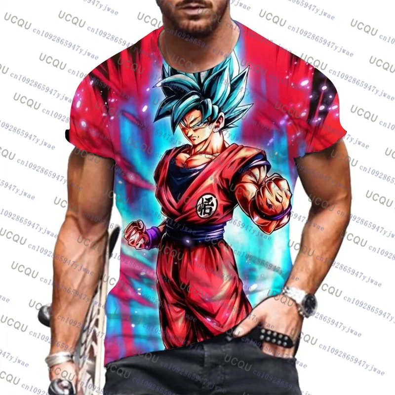 Bandai Anime Dragon Ball Z Goku 3D Stampa T-shirt da uomo Casual Streetwear Anime Fans Must Confortevole maglietta cosplay da indossare ogni giorno