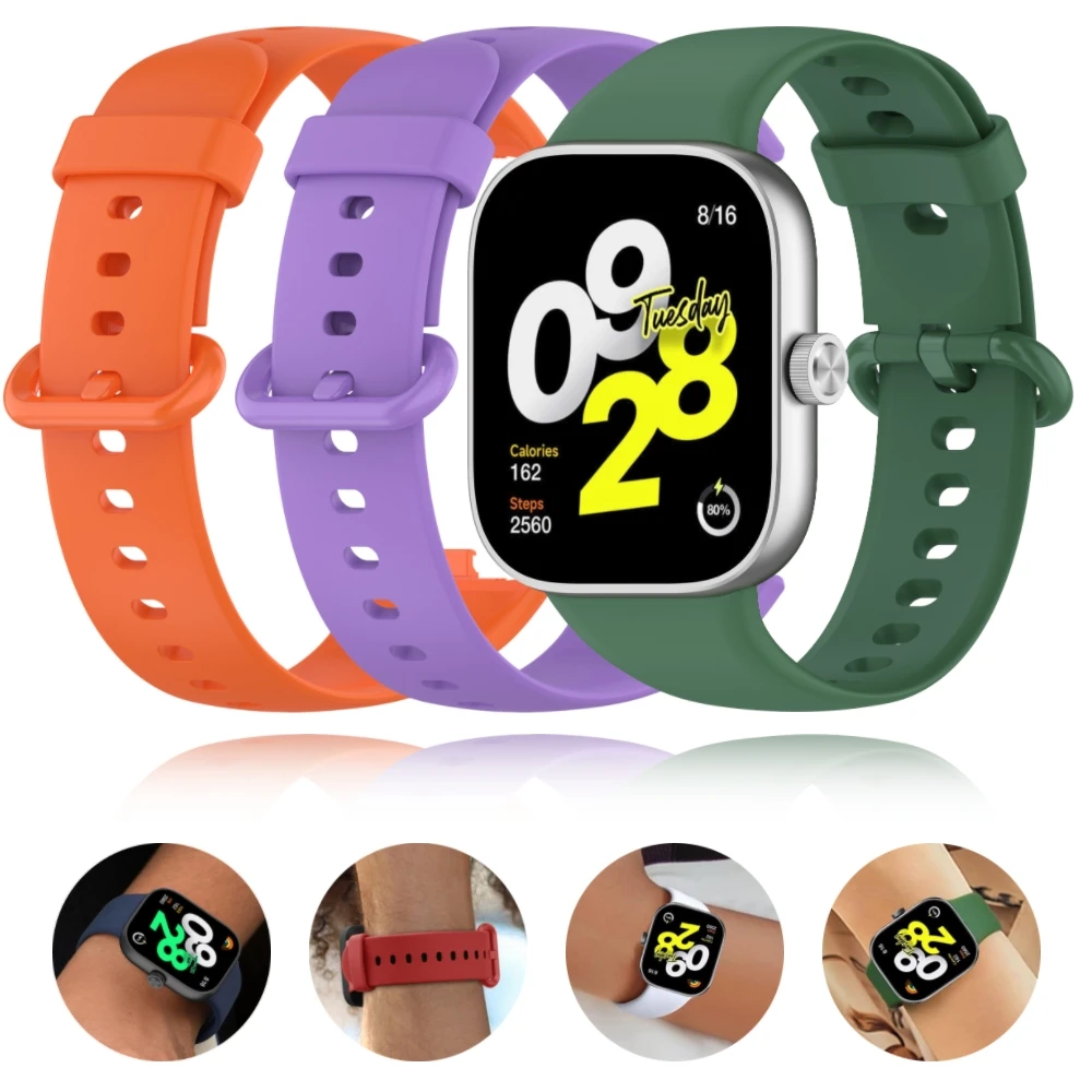 Miękki silikonowy pasek do zegarka Redmi Watch 4 Mi Band Sport Bransoletka Wymienne akcesoria do paska do zegarka Xiaomi Band 8 Pro Correa