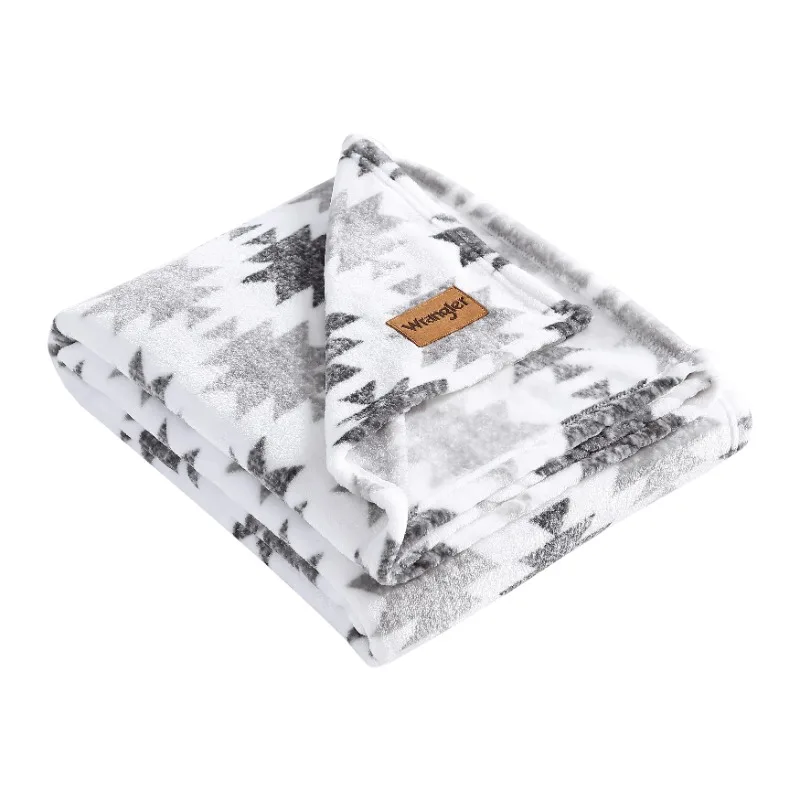 Coperta in pile peluche ultra morbido Canyon Ikat grigio 60X50