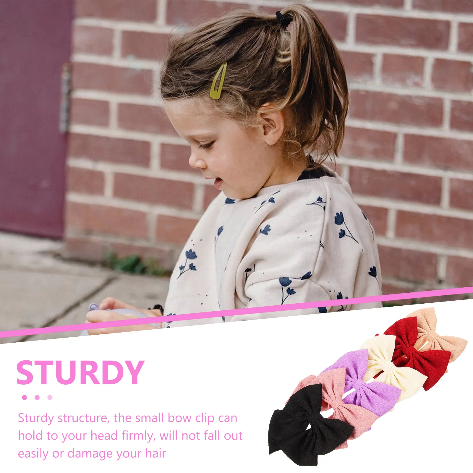 

6 шт. банты для женщин и девочек, детские зажимы, милые аксессуары с бантом, прочные долговечные маленькие банты для свадьбы, вечеринки, дня рождения, банкета, ежедневно