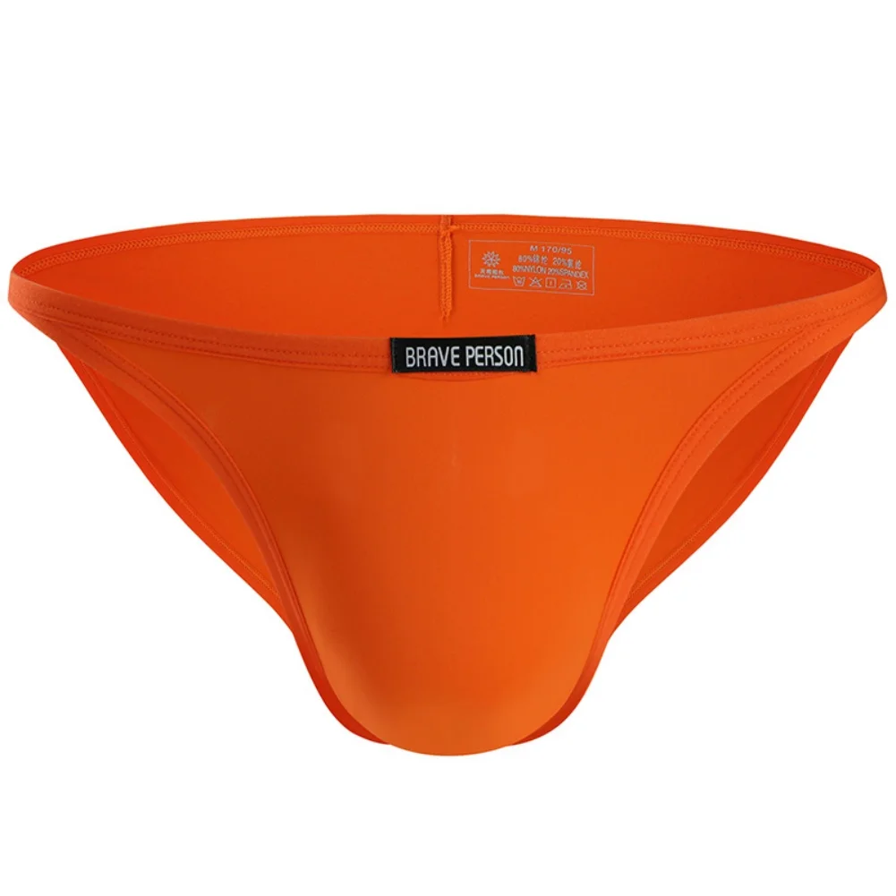 

S M L 3 Size Men's Panties Undershorts Lightweight Ice Silk Low Waist U Convex Pouch Underwear Bikini Briefs Man