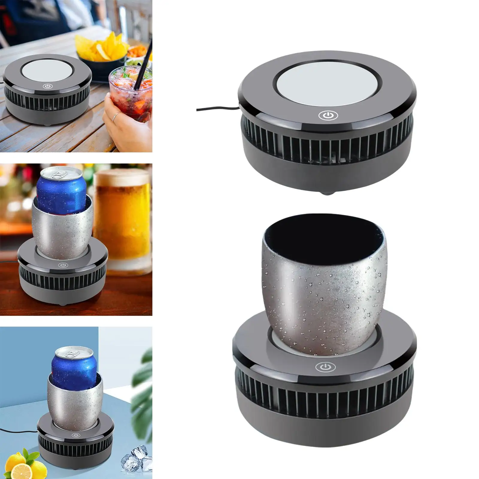 電気飲料カップ 電気カップベース デスクトップミニ冷蔵庫 ドリンクパーティー用