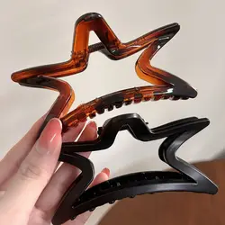 Vintage Hollowed Irregular Star big Hair Grab Claw Hairpin for Women Girls Korean Simple Pentagram HairClip Headwear Accessories