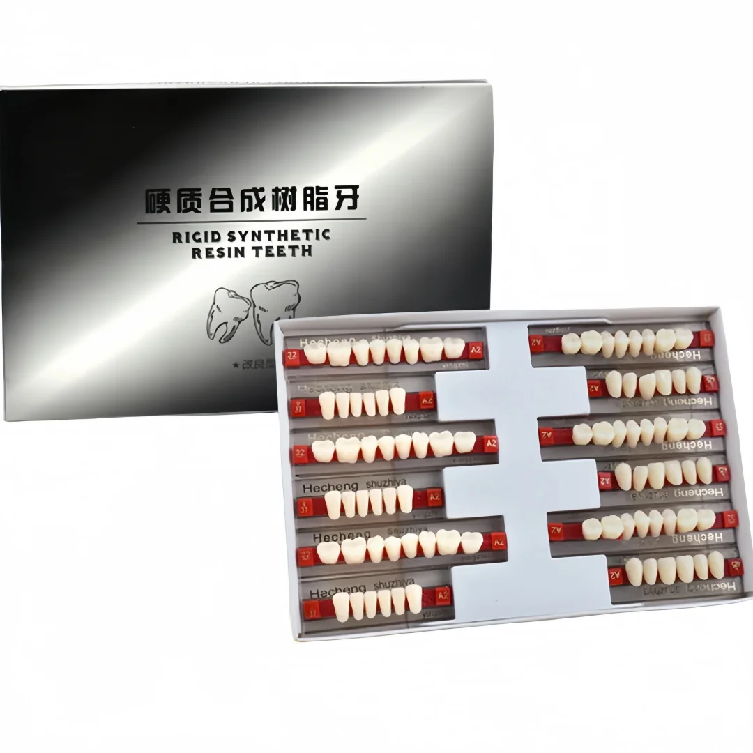 

Dental Synthetic Resin False Teeth Denture Set Full Mouth Upper Anterior Lower Posterior Tooth A2 Denture for Dental Material
