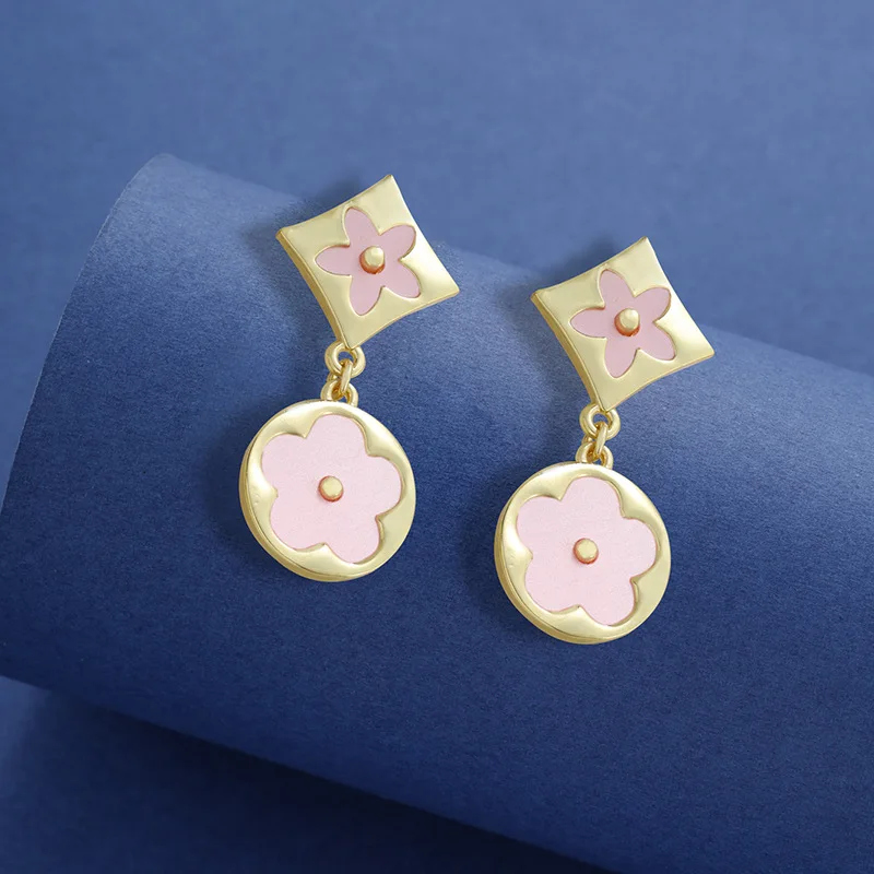 أقراط مبتكرة من خمس أوراق زهرة للنساء ، مجوهرات البرسيم للإناث ، هدية عيد ميلاد ، حفلة يومية ، مزاجية ، 3 ألوان ، جديدة #3