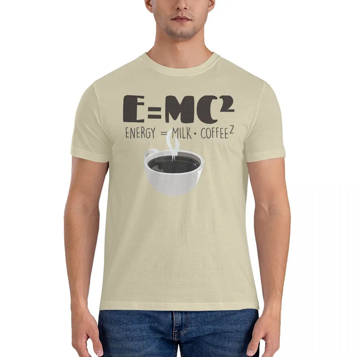 Energy = Milk And Coffee 2 T Shirts E=MC2 100% Cotton Clothes Casual Short Sleeve O Neck Tee Shirt Graphic Printed T-Shirts