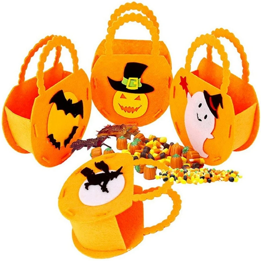 4 süße Mini-Halloween-Süßigkeitstüten, Geschenktüten in großen Mengen, geeignet für Halloween-Ausflüge. Süßes oder Saures, Party-Geschenkartikel
