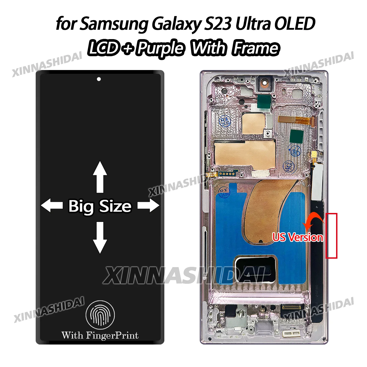 Voor Samsung Galaxy S23 Ultra OLED Big Size LCD Display Digitale Touch Screen Digitizer Vergadering S918B S918U S918W LCD Onderdelen