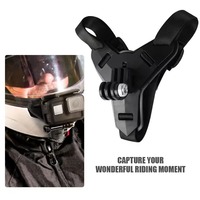 Motorcycle Helmet Chin Strap Mount For GoPro Hero 13 12 11 10 9 8 SJCAM AKASO insta360 X5 X4 DJI OSMO Action Camera Accessories