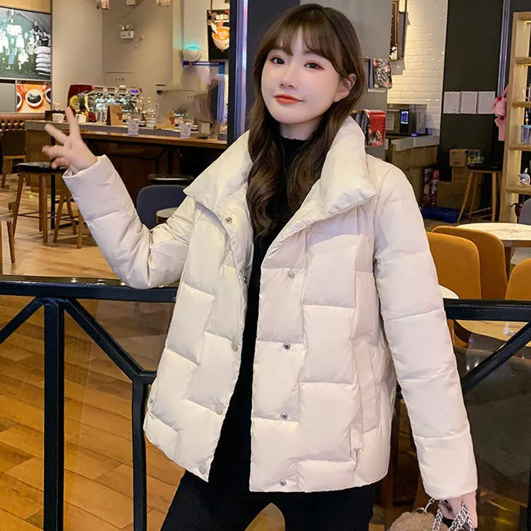 2024 New Fashion  Cotton-padded Jacket Women's Winter Short Coats Warm Parkas Lady Streetwear Loose Hooded Outerwear LX237