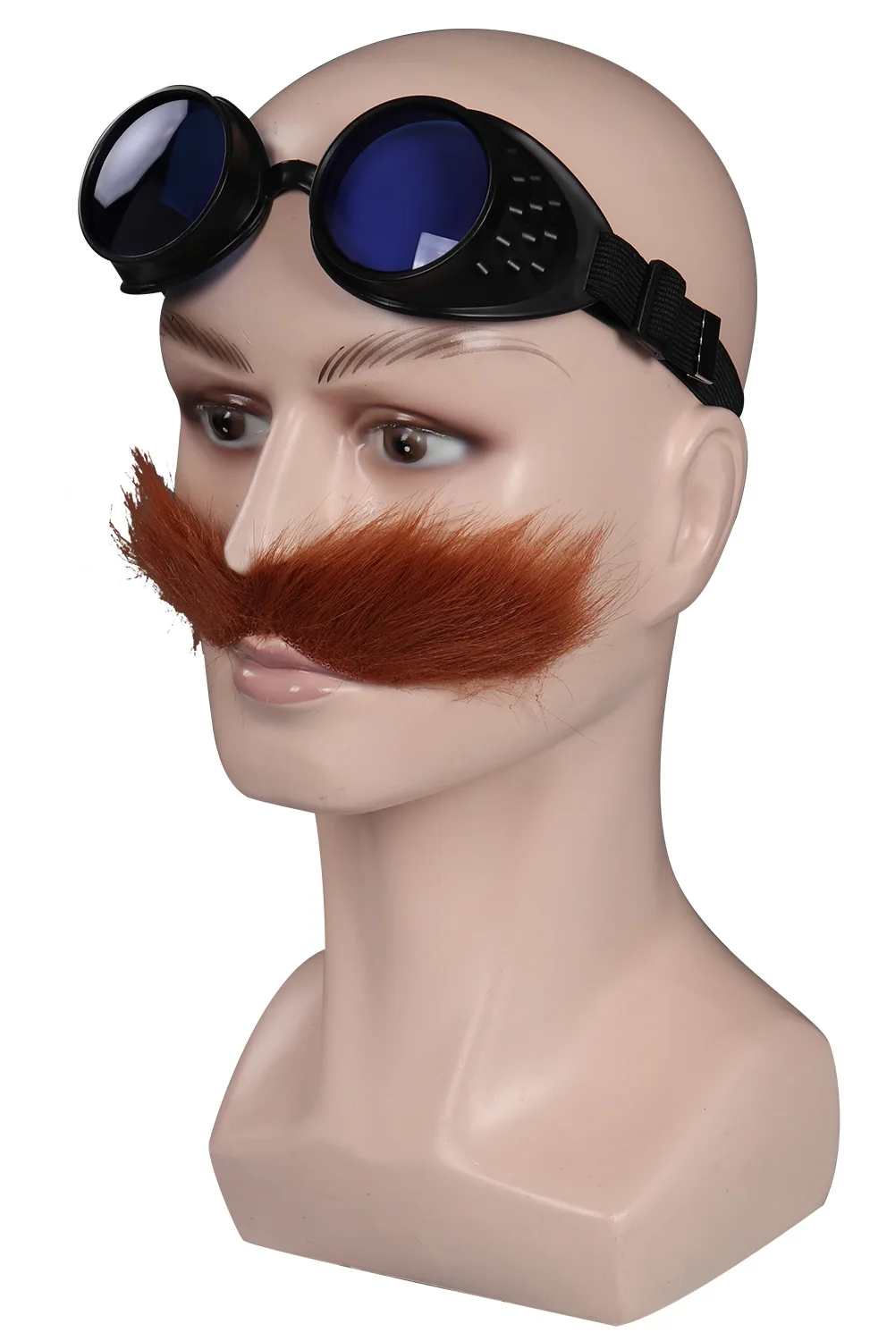 Riccio Cosplay 2 accessori per costumi Dr. Eggman occhiali da barba Set Halloween giochi di ruolo bomboniere regali