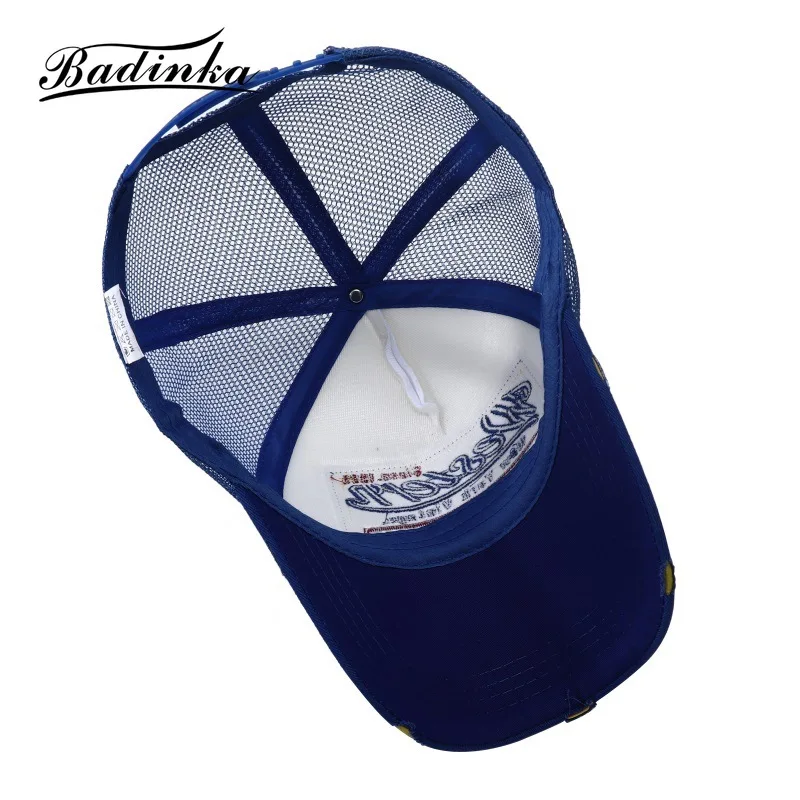 2023 New Streetwear Letter Embroidery Mesh Dad Baseball Cap Snapback Hip Hop Outdoor Y2K Trucker Hats for Women Men Gorras F2719