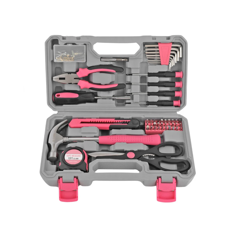 مجموعة أدوات منزلية تتضمن كماشة ومفاتيح مقبس ومجموعة كاملة من صناديق أدوات الصيانة اليومية