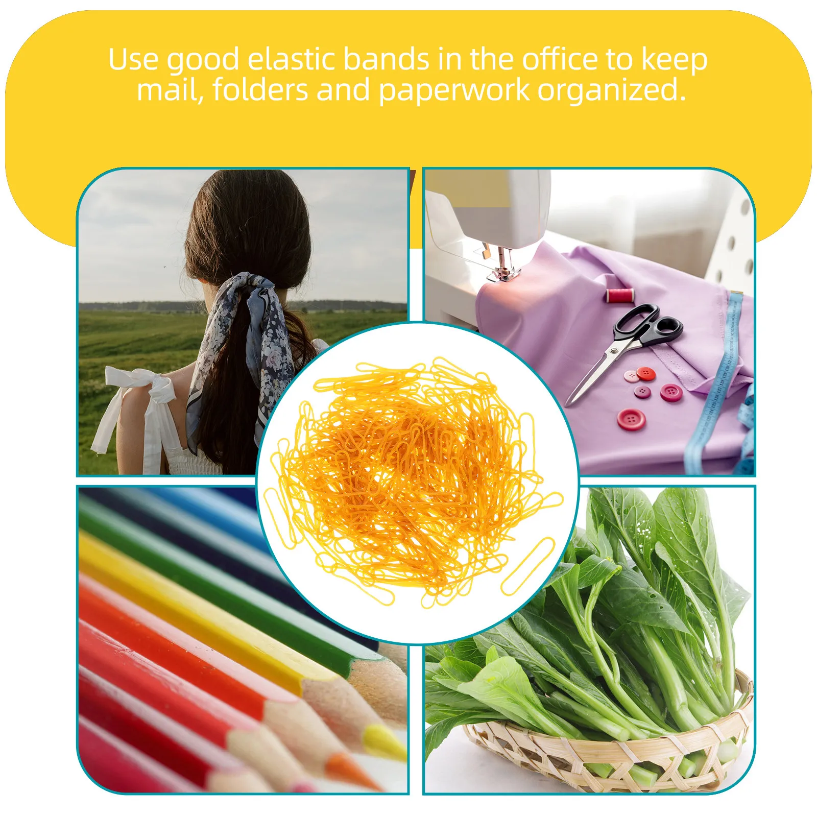 Thick Natural Rubber Bands Heavy Duty Elastic Loops for Office Home Storage Balloon Garland and Crafts
