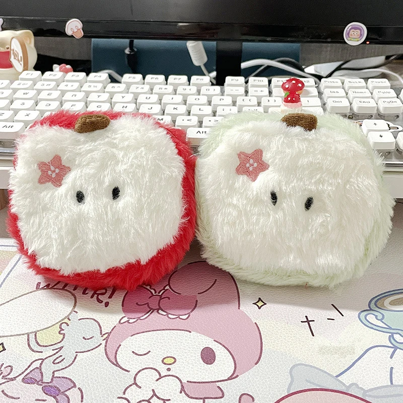 Tas mainan boneka Apple imut kartun baru dompet koin liontin Lipstik kunci tas penyimpanan serba-serbi tas Headphone kreatif Hati anak perempuan