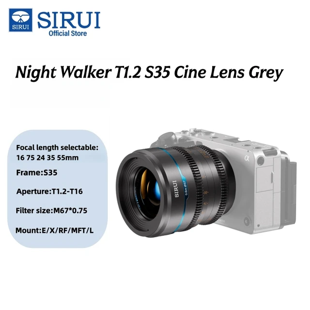 SIRUI Night Walker T1.2 S35 Объектив 16/24/35/55/75 мм | AliExpress