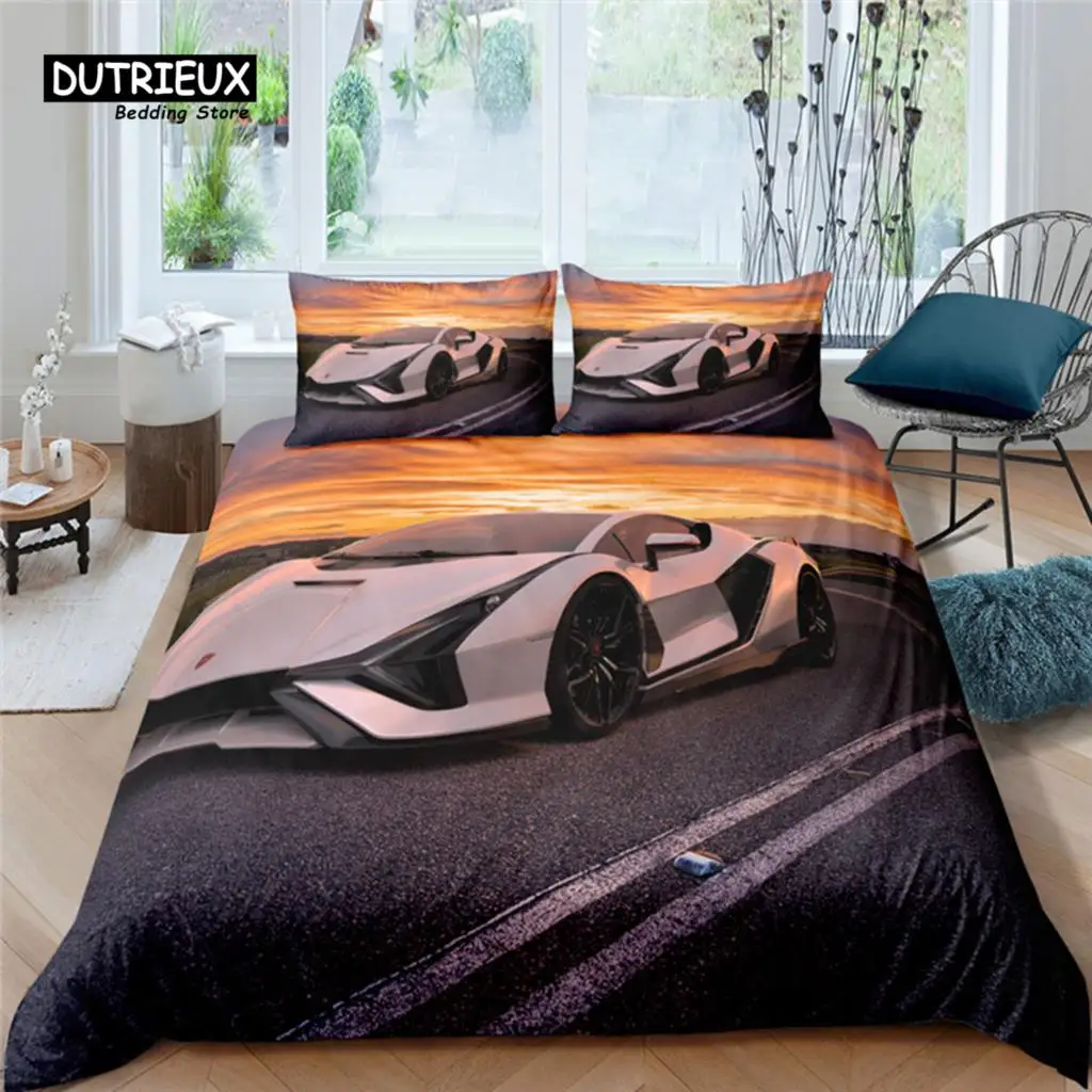 

Home Living Luxury 3D Racing Car Bedding Set Comfortable Duvet Cover Set Kids Bedding Set Queen and King EU/US/AU/UK Size