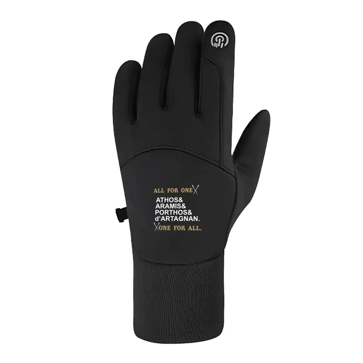 

Классические флисовые перчатки All for One Motto Text Art для велоспорта и пеших прогулок