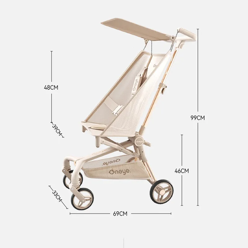 عربة أطفال جديدة T2 للجيب للسفر مع عربة أطفال خفيفة الوزن قابلة للطي بأربع عجلات عربة أطفال بمظلة دفع