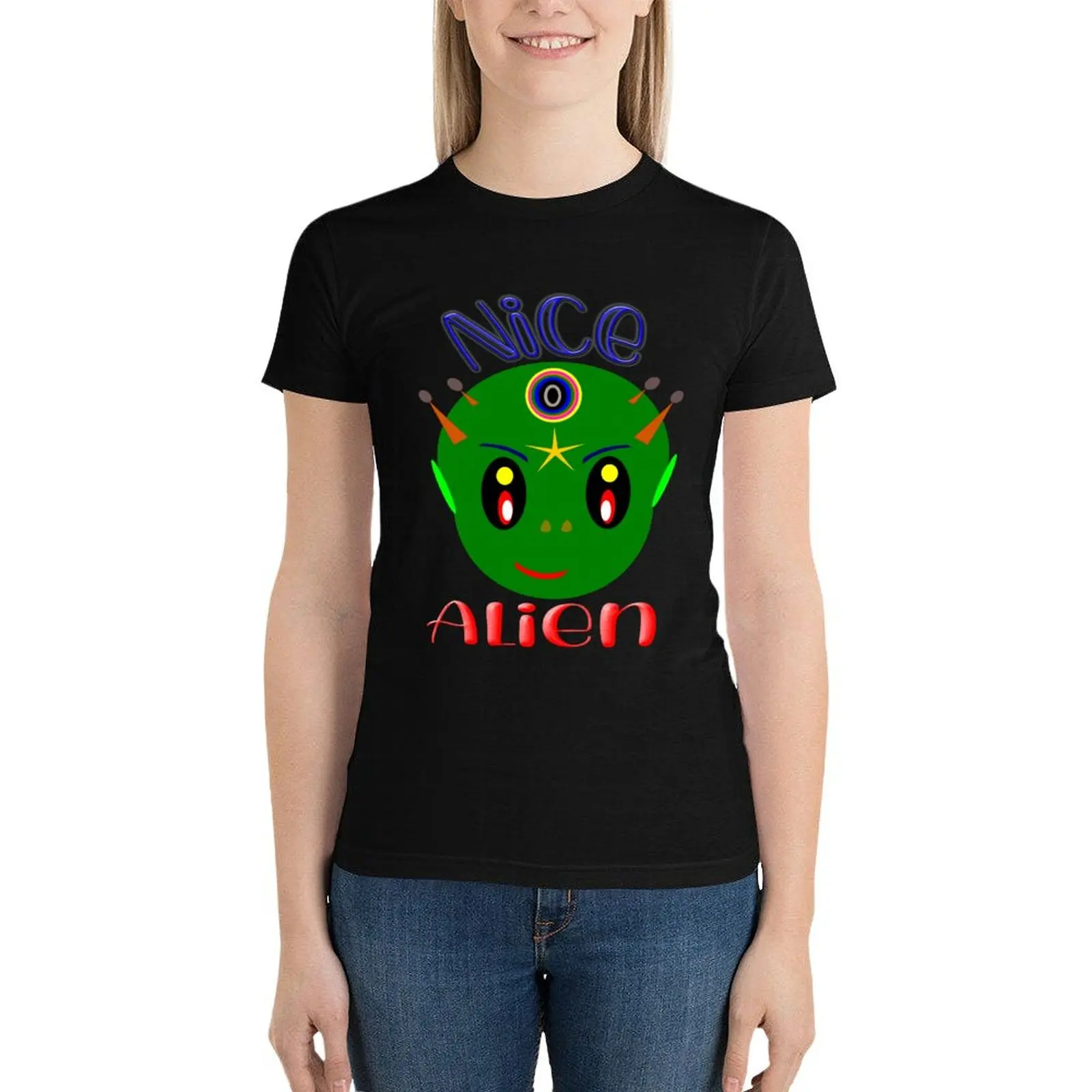 

Nice Alien 3 T-Shirt summer tops vintage clothes t shirts for Women